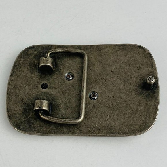 Unisex Gray Distressed Belt Buckle With Raised Eagle Accessory Piece Collectible - Picture 4 of 8